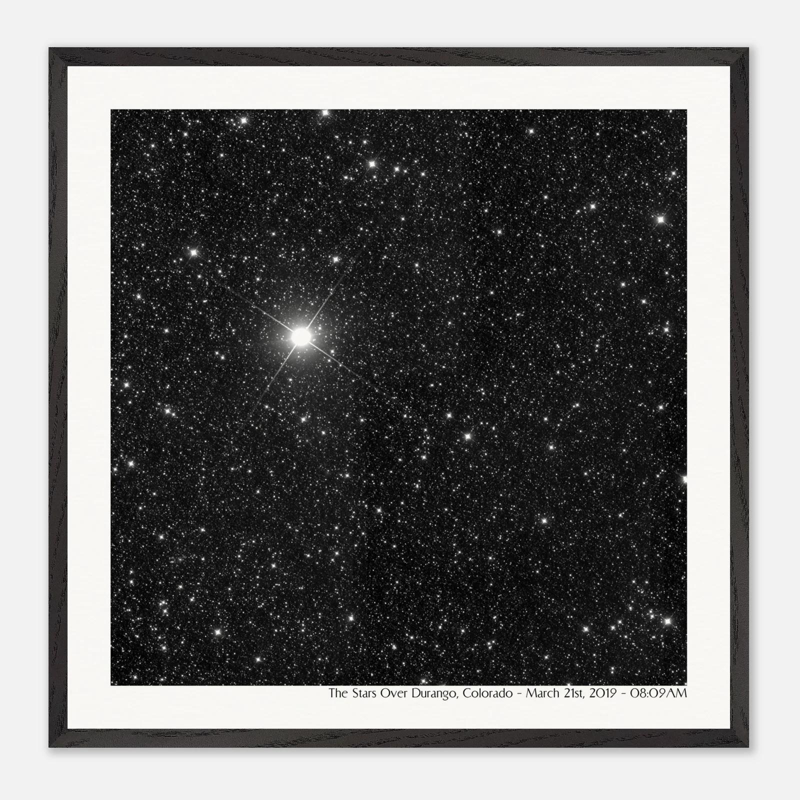 Frame Detail — Close-up of premium wooden frame and archival matte paper