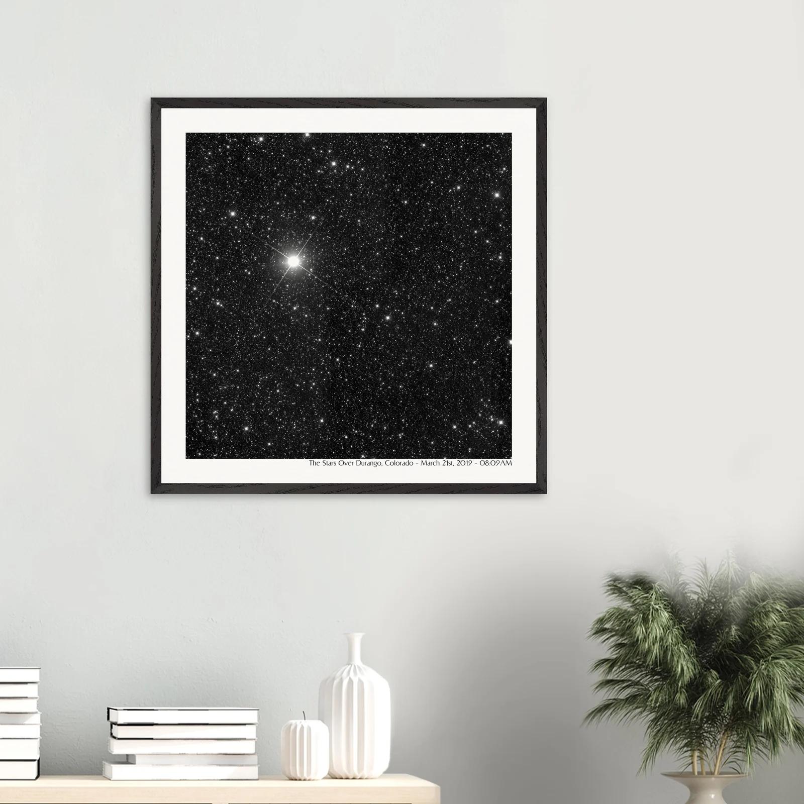 Statement Piece — 28x28 framed print as a room centerpiece