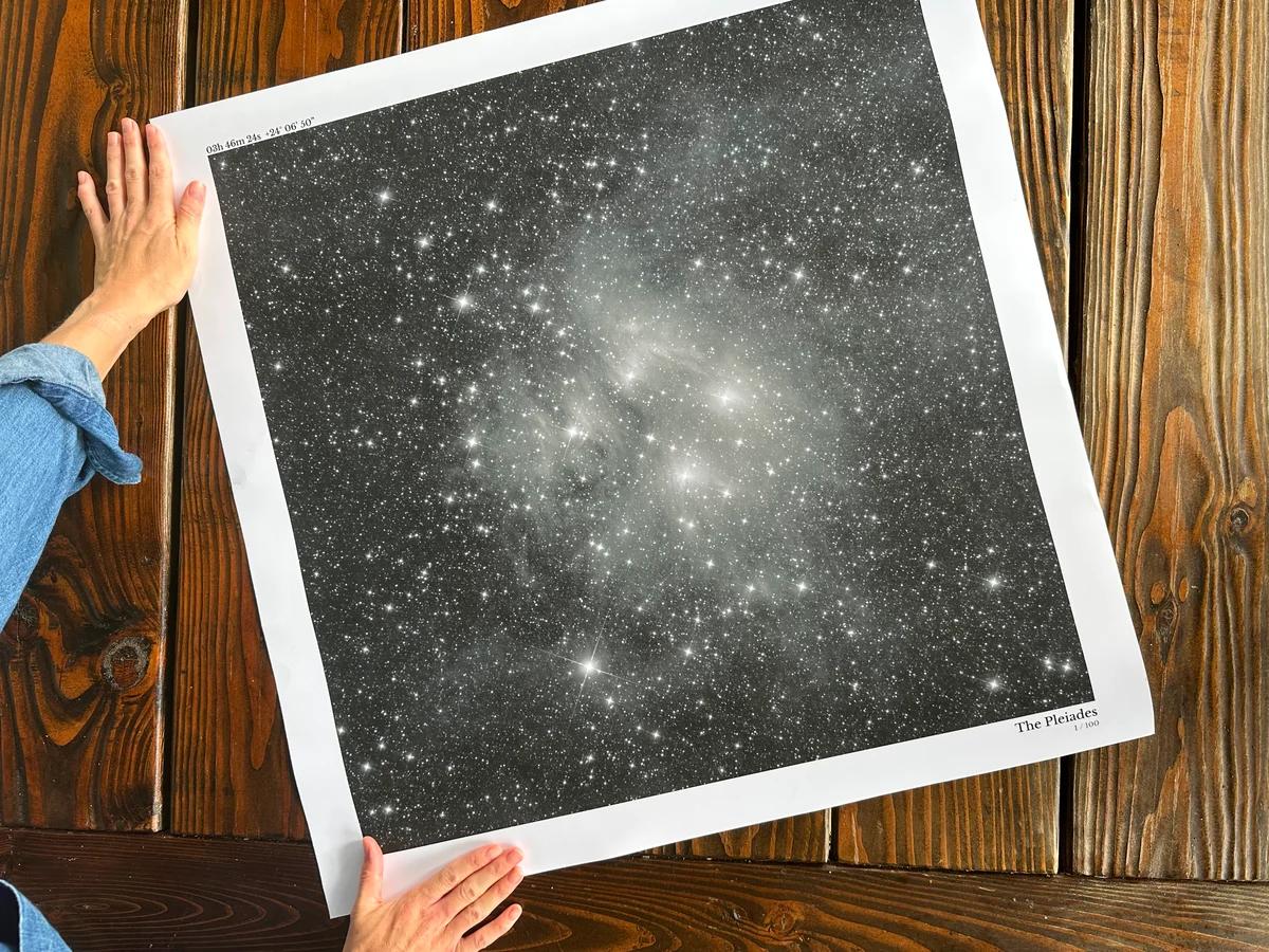 The Pleiades — 28x28 — Our largest format — a 28" statement piece