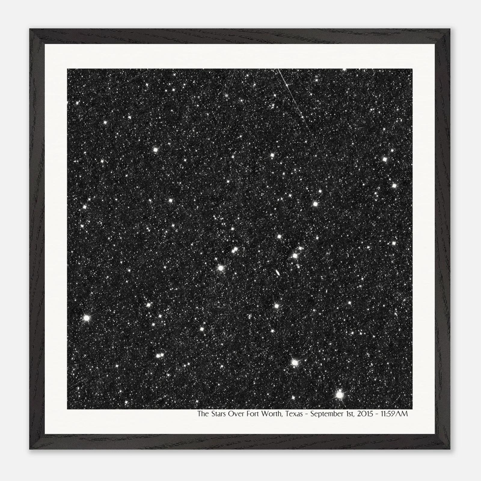 Star map print framed close-up