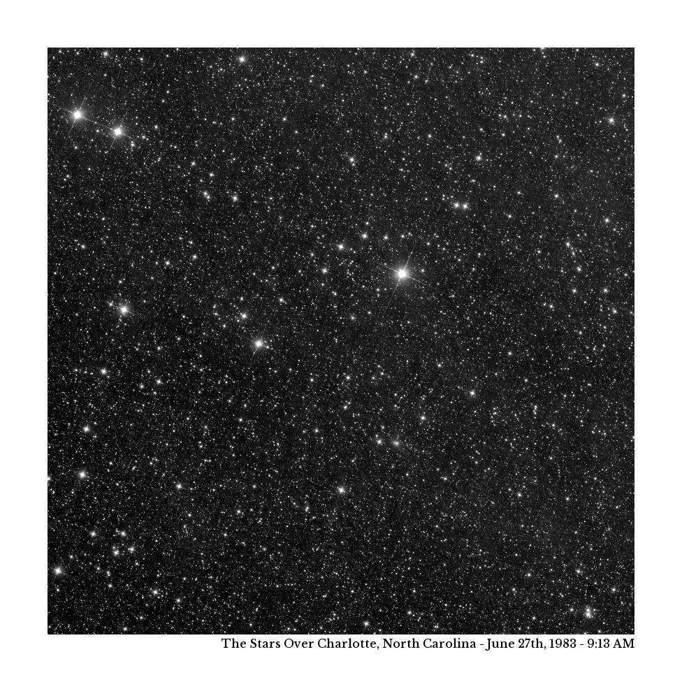 The Stars Over Charlotte, North Carolina