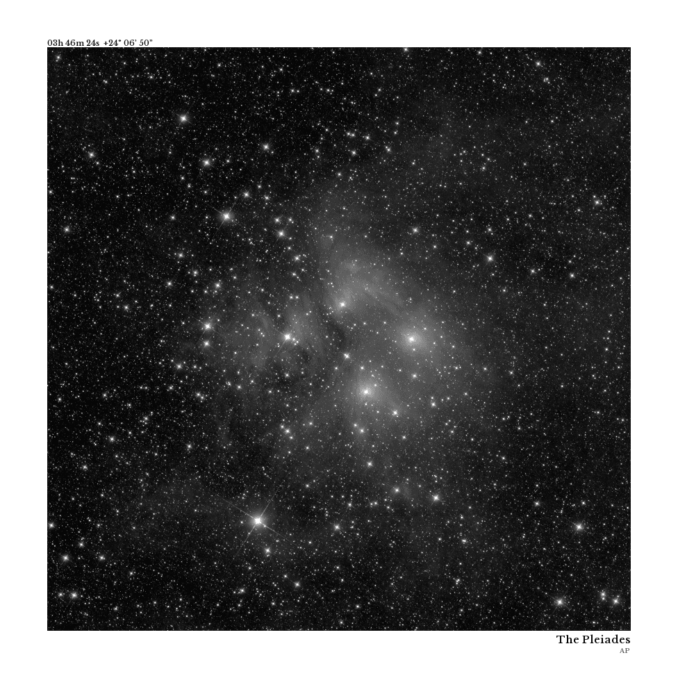 The Pleiades — limited edition celestial print